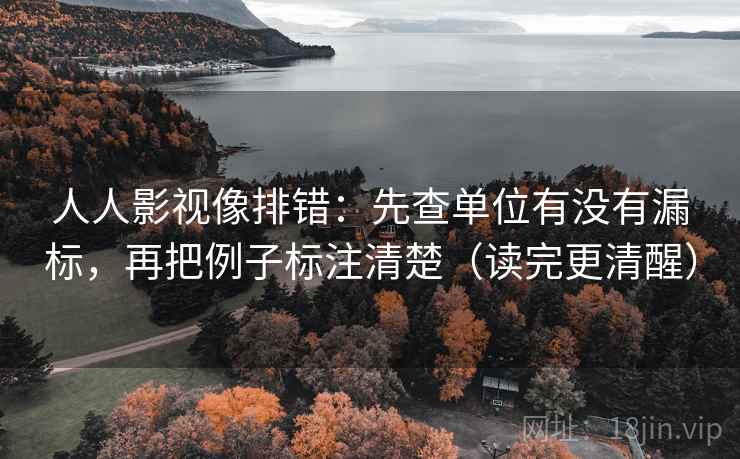 人人影视像排错：先查单位有没有漏标，再把例子标注清楚（读完更清醒）
