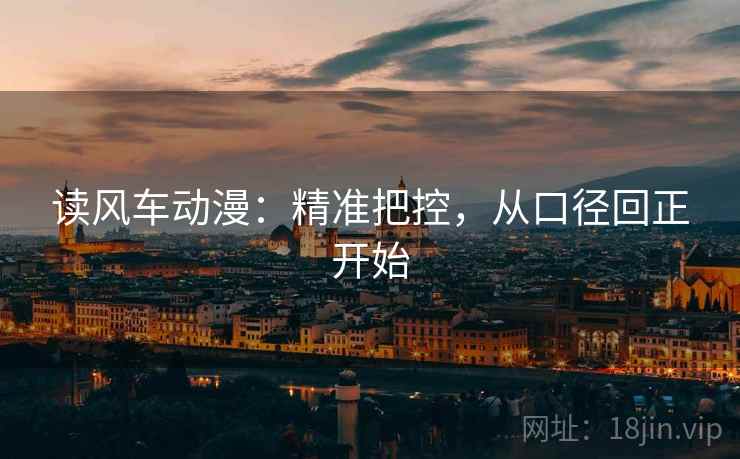 读风车动漫：精准把控，从口径回正开始